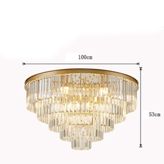 Đèn Ốp Trần Pha Lê Phong Cách Bắc Âu Viền Kim Loại DO202F