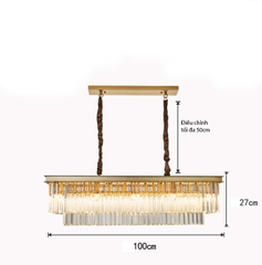 Đèn Thả Pha Lê Phòng Ăn Phong Cách Bắc Âu DT202F