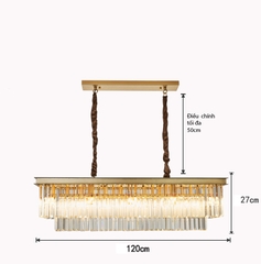 Đèn Thả Pha Lê Phòng Ăn Phong Cách Bắc Âu DT202F