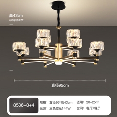 Đèn chùm pha lê phong cách hiện đại, đơn giản DC114F