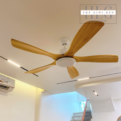 Quạt Trần 5 Cánh Gỗ Tự Nhiên Siêu Mát Phong Sang Trọng QT136