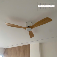 Quạt Trần Cánh Gỗ Thân Ngắn Không Đèn QT088