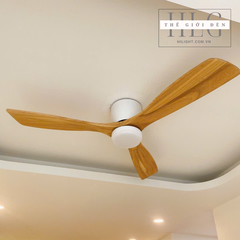Quạt Trần Cánh Gỗ Thân Ngắn Không Đèn QT088