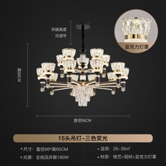Đèn chùm pha lê phong cách Bắc Âu DC115F