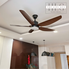 Quạt Trần 5 Cánh Nhựa Có Đèn Siêu Mát QT133