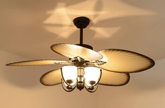 ĐÈN QUẠT TRẦN HÌNH LÁ HOA HƯỚNG DƯƠNG QT268
