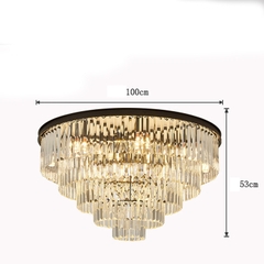 Đèn Ốp Trần Pha Lê Phong Cách Bắc Âu Viền Đen DO201F