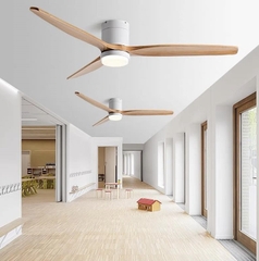 Quạt Trần Đèn Thân Ngắn Cánh Gỗ QT104