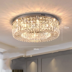 Đèn Ốp Trần Pha Lê Viền Kim Loại DO204F