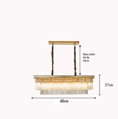 Đèn Thả Pha Lê Phòng Ăn Phong Cách Bắc Âu DT202F