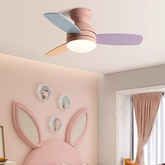 Quạt Trần Đèn Sải Cánh Ngắn Cho Phòng Bé Gái QT122