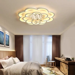 Đèn Ốp Trần Cánh Hoa Kèm Thả Pha Lê DO208T