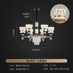 Đèn chùm pha lê phong cách Bắc Âu DC115F