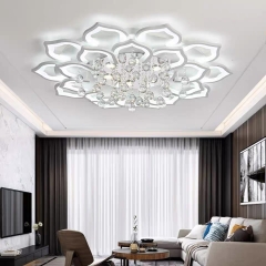 Đèn Ốp Trần Hoa Hai Tầng Pha Lê DO219T