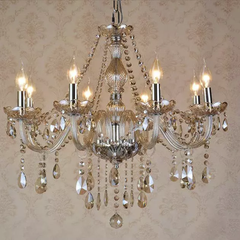 Đèn Chùm Pha Lê Màu Champagne Cổ Điển DC219F