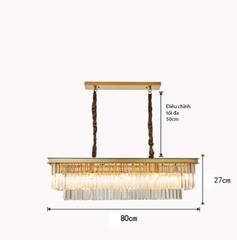 Đèn Thả Pha Lê Phòng Ăn Phong Cách Bắc Âu DT202F