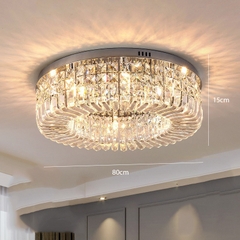 Đèn Ốp Trần Pha Lê Viền Kim Loại DO204F