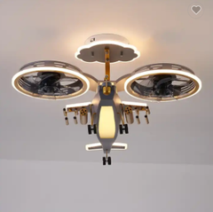 QUẠT TRẦN  ĐÈN KIỂU MÁY BAY TRỰC THĂNG QT250