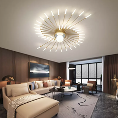 Đèn ốp trần hình chữ S nghệ thuật D0100F