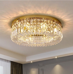 Đèn Ốp Trần Pha Lê Viền Vàng DO203F