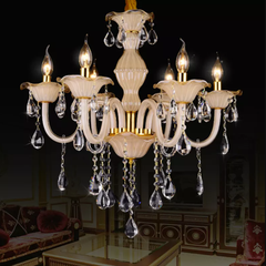 Đèn Chùm Pha Lê Màu Champagne Cổ Điển DC217F