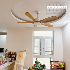 Quạt Trần 5 Cánh Gỗ Tự Nhiên Siêu Mát Phong Sang Trọng QT136