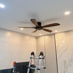 Quạt Trần Thân Ngắn 5 Cánh Gỗ Tự Nhiên QT111