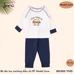 BỘ JINRO DÀI TAY RAGLAN CHẤT MODAL PETIT CHO BÉ