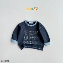 ÁO COTTON DÀI TAY BEEMO IN HÌNH THÚ CHO BÉ