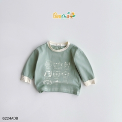 ÁO COTTON DÀI TAY BEEMO IN HÌNH THÚ CHO BÉ