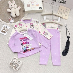 SET 2 BỘ DÀI TAY MINNIE DAISY TONE BE TÍM CHO BÉ