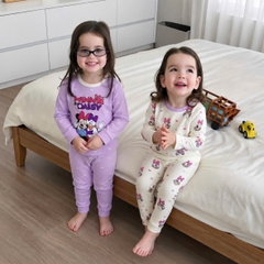 SET 2 BỘ DÀI TAY MINNIE DAISY TONE BE TÍM CHO BÉ