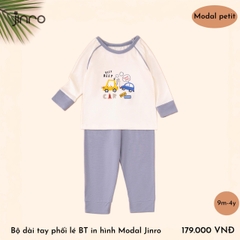 BỘ JINRO DÀI TAY PHỐI LÉ CHẤT MODAL PETIT CHO BÉ