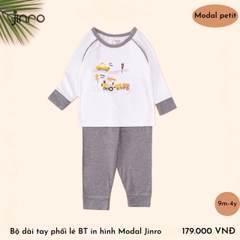 BỘ JINRO DÀI TAY PHỐI LÉ CHẤT MODAL PETIT CHO BÉ