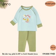 BỘ JINRO DÀI TAY PHỐI LÉ CHẤT MODAL PETIT CHO BÉ