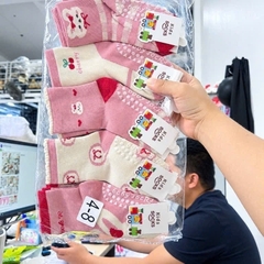 SET 5 ĐÔI TẤT CHỐNG TRƯỢT CHERRY HỒNG CHO BÉ
