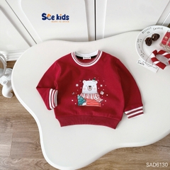 ÁO SWEATER SCE GIÁNG SINH IN HÌNH GẤU TRẮNG CHO BÉ