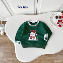ÁO SWEATER SCE GIÁNG SINH IN HÌNH GẤU TRẮNG CHO BÉ