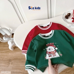ÁO SWEATER SCE GIÁNG SINH IN HÌNH GẤU TRẮNG CHO BÉ