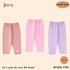 SET 3 QUẦN DÀI JINRO NHÚN BÈO MODAL PETIT CHO BÉ