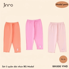 SET 3 QUẦN DÀI JINRO NHÚN BÈO MODAL PETIT CHO BÉ