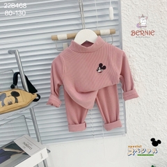 BỘ NHUNG TĂM CỔ 3P UNISEX CHO BÉ