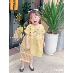 VÁY BÉ GÁI BERNIE THÊU HOA NGỰC