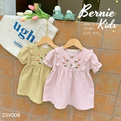 VÁY BÉ GÁI BERNIE THÊU HOA NGỰC