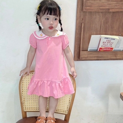 VÁY COTTON CỔ SEN CHO BÉ