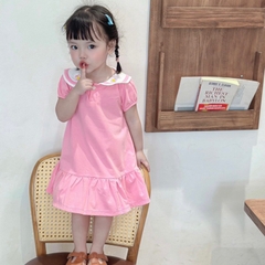 VÁY COTTON CỔ SEN CHO BÉ