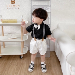 SET BỘ SƠ MI CÔNG TỬ PHỐI ĐAI CHO BÉ