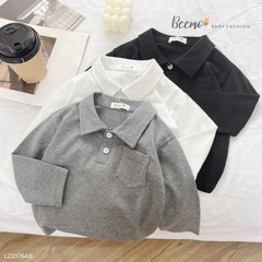 ÁO POLO DÀI TAY TÚI NGỰC CHO BÉ