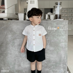 BỘ SƠ MI CỔ TÀU PHỐI TÚI BEEMO KIDS
