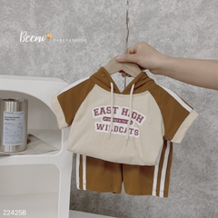 BỘ HOODIE PHỐI DÂY DỆT EAST HIGH